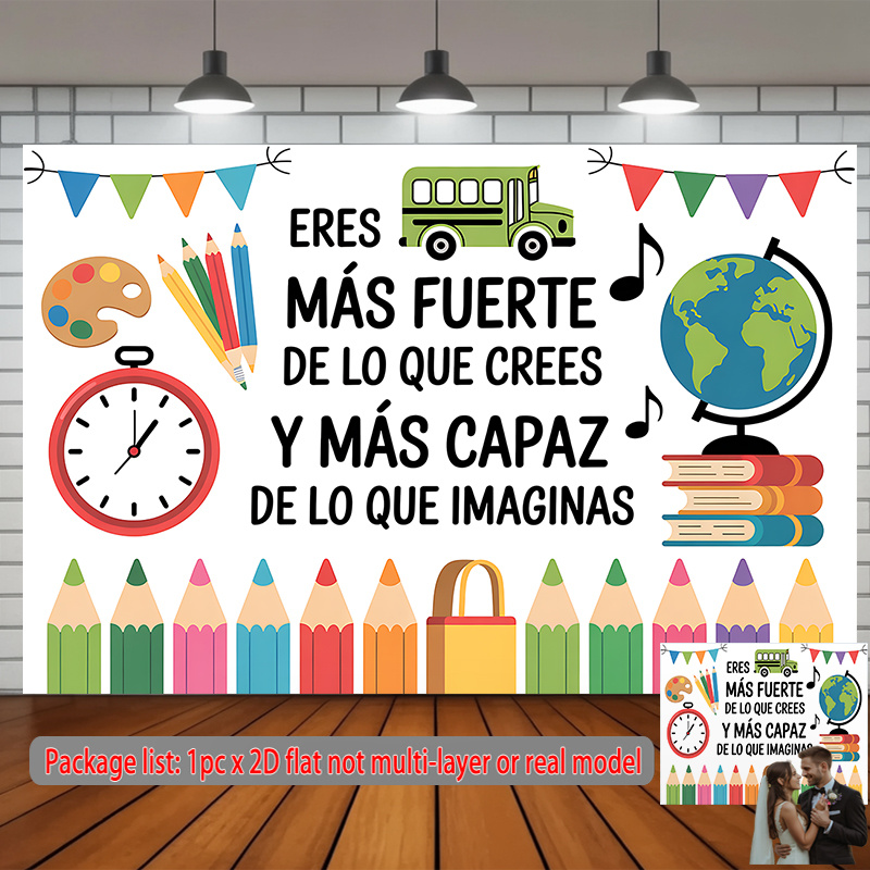 Kids Education Banner - Inspirerende wandtapijtdecoratie voor de kinderkamer voor