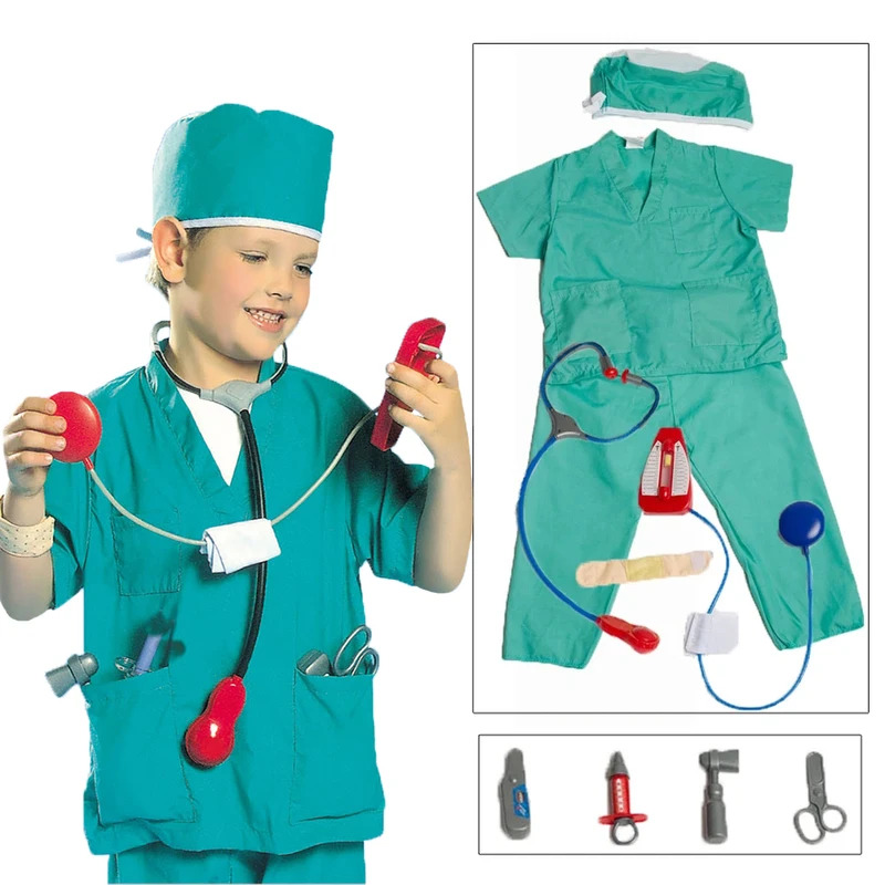 Top Kids Education Youtube - Umorden Kids Kind Dokter Chirurg Kostuum