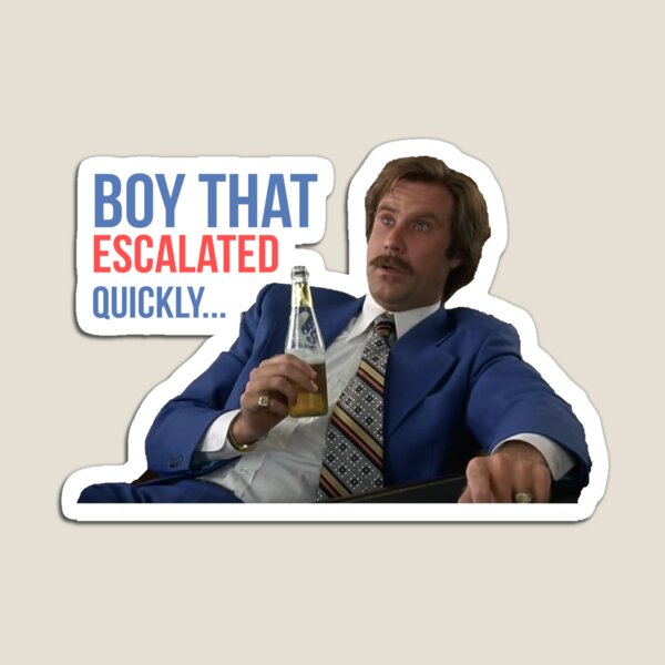 Magnetic Letter Board - Anchorman Will Ferrell Boy That Escalate