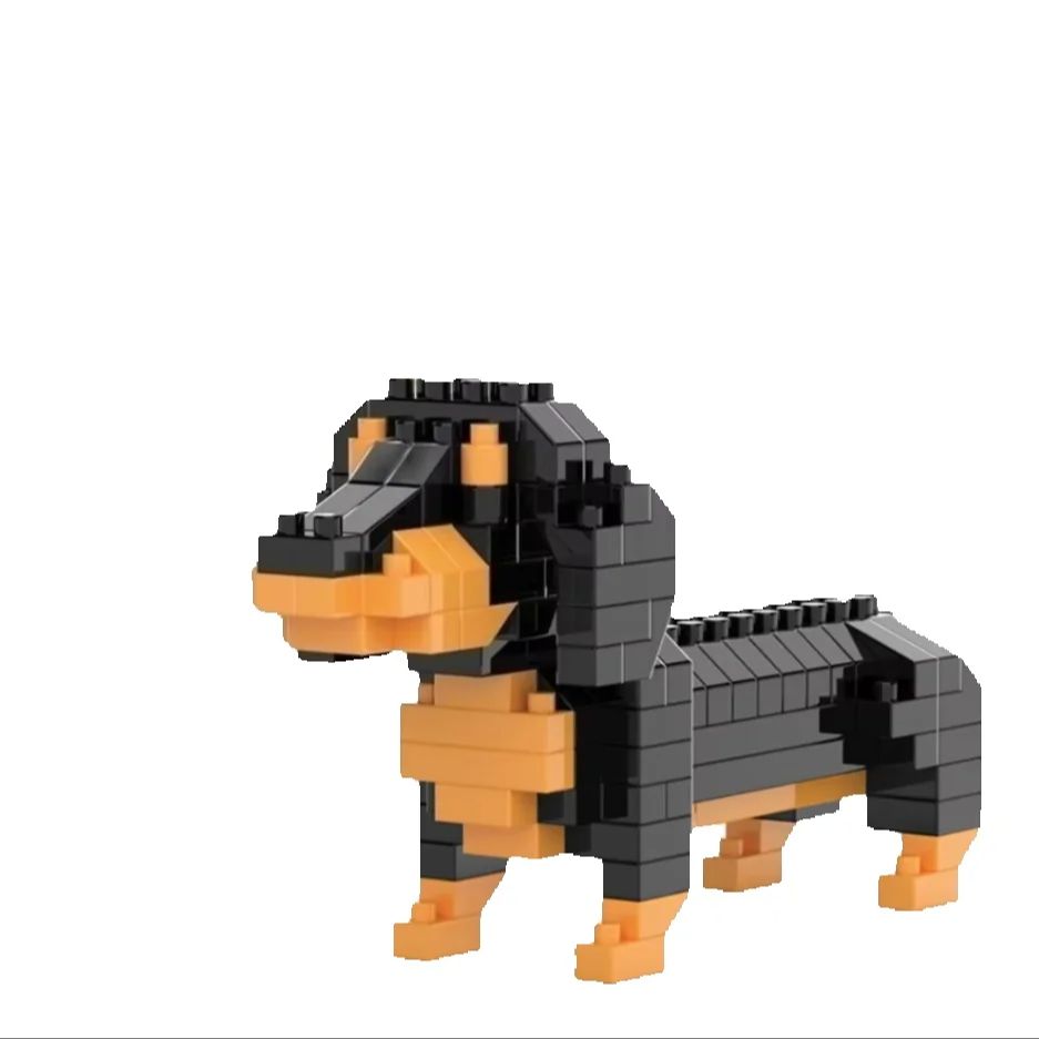 Kids Education Design - Mini teckelhond bouwstenen speelgoed voor volwassenen