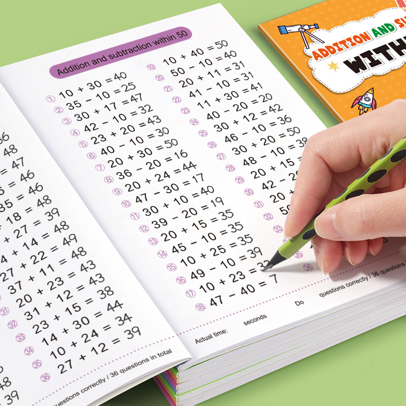 Kids Education Calculator - 64 pagina's rekenoefeningen optellen aftrekken berekeningen
