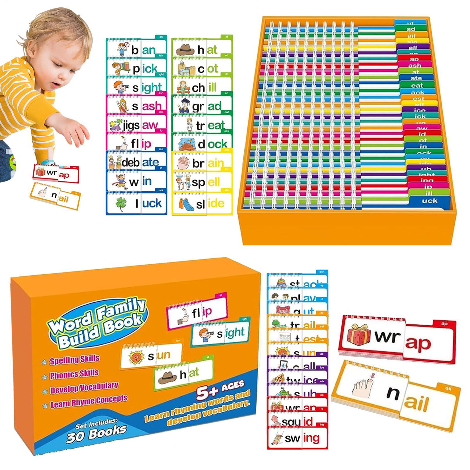 Kids Education Rhymes - Lees- en rijm-flipbooks Woordenschat-flitskaarten Woordfamilie-flitskaarten Woordfamilie-flitskaart