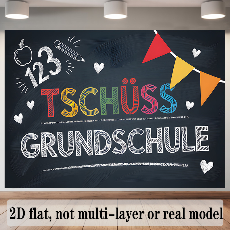 Kids Education Banner - Leuke Duitse kleuterschool decoratie banner wandkleed