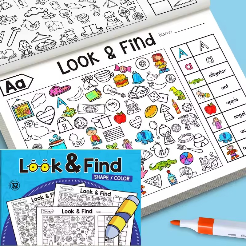 Kids Early Education - Kijk en vind kleurboek voor peuters