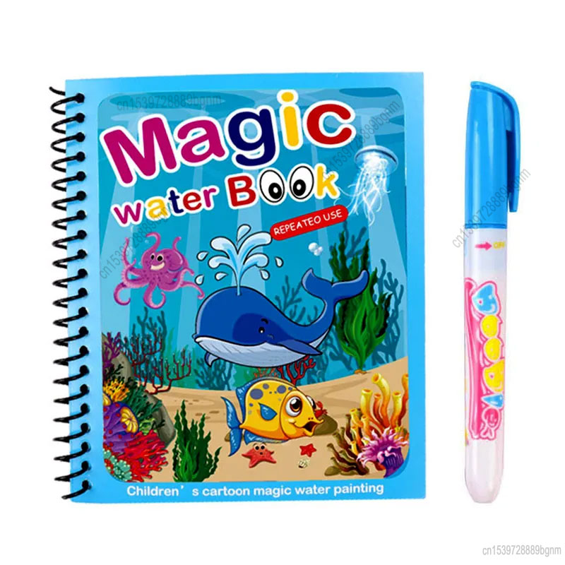 Kids Education Book - Cartoon Magische Water Schilderen Kleurboek Met