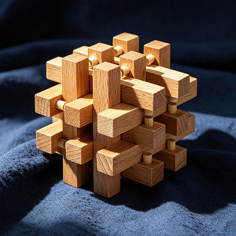 Game Educational For Kids Free - Luban Lock Achtien LuoHan Houten IQ-puzzel