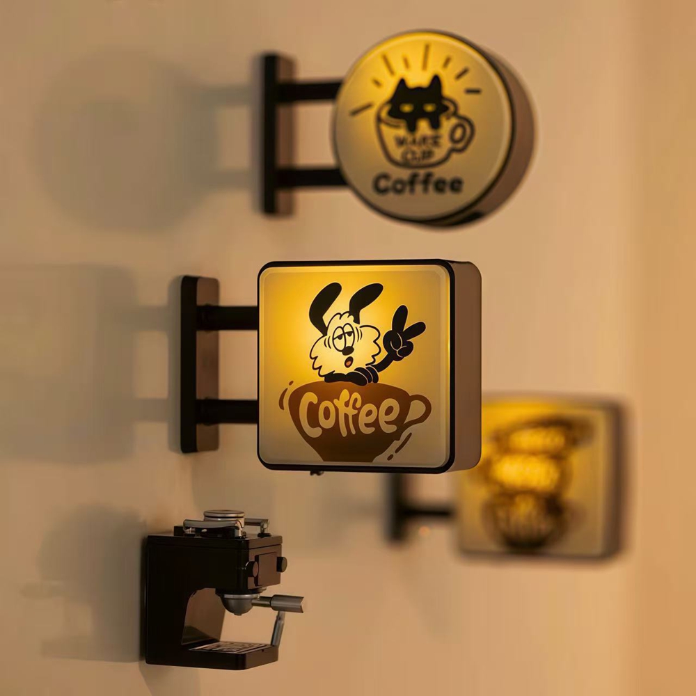 Magnetic Letter Board - Amerikaanse koffieshop verlichte koelkast magnetisch lichtbord