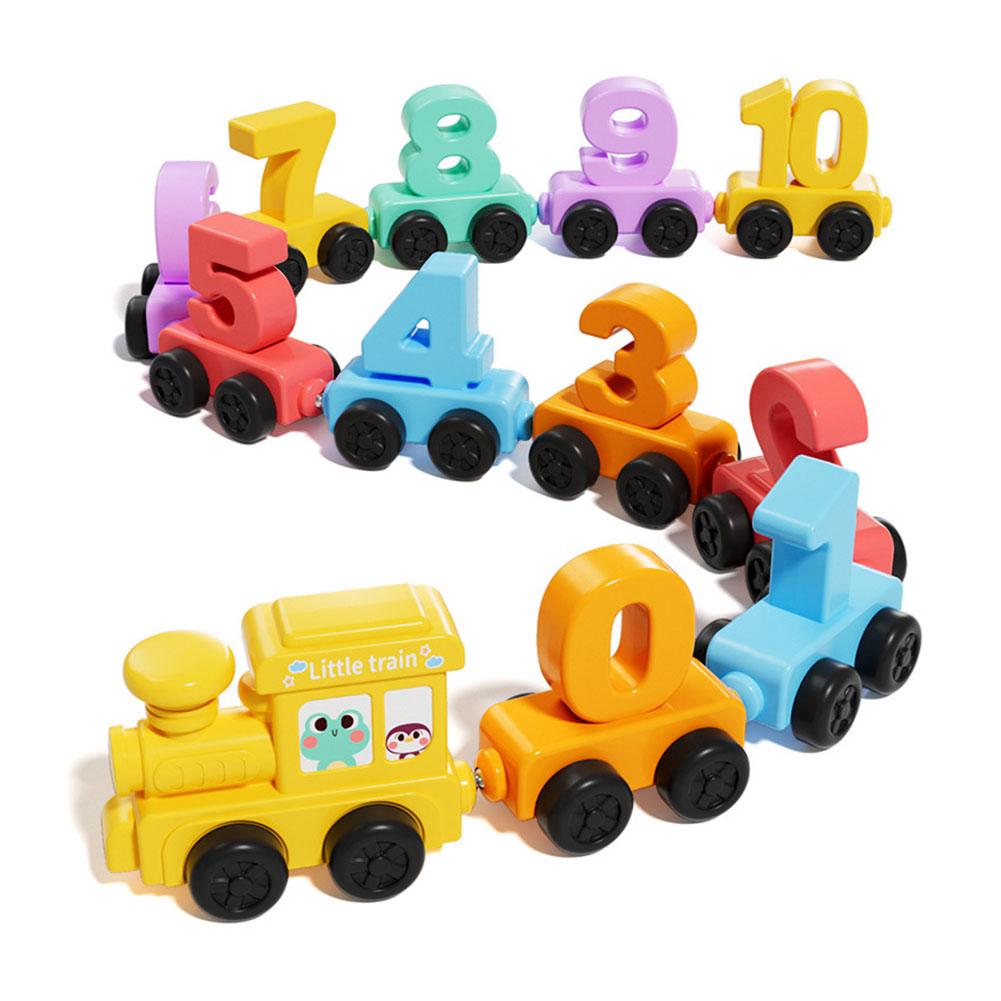 Kids Early Education - Montessori Educatief Speelgoed Treinset Houten Magnetische