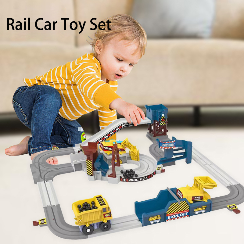 Kids Educational Gadget - Avontuurlijke Mijnkarrenbaan Racebaan Elektrisch Technisch Voertuig
