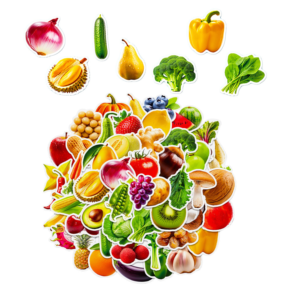 Kids Education Laptop - 50 vellen fruit groenten leerstickers kinderen