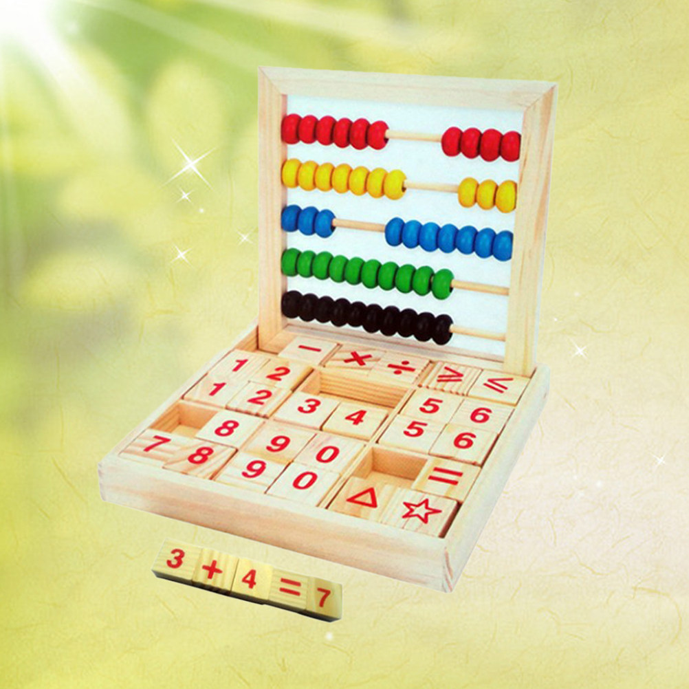 Kids Education Calculator - Houten rekenkader voor vroegkinderlijke educatie, cognitief