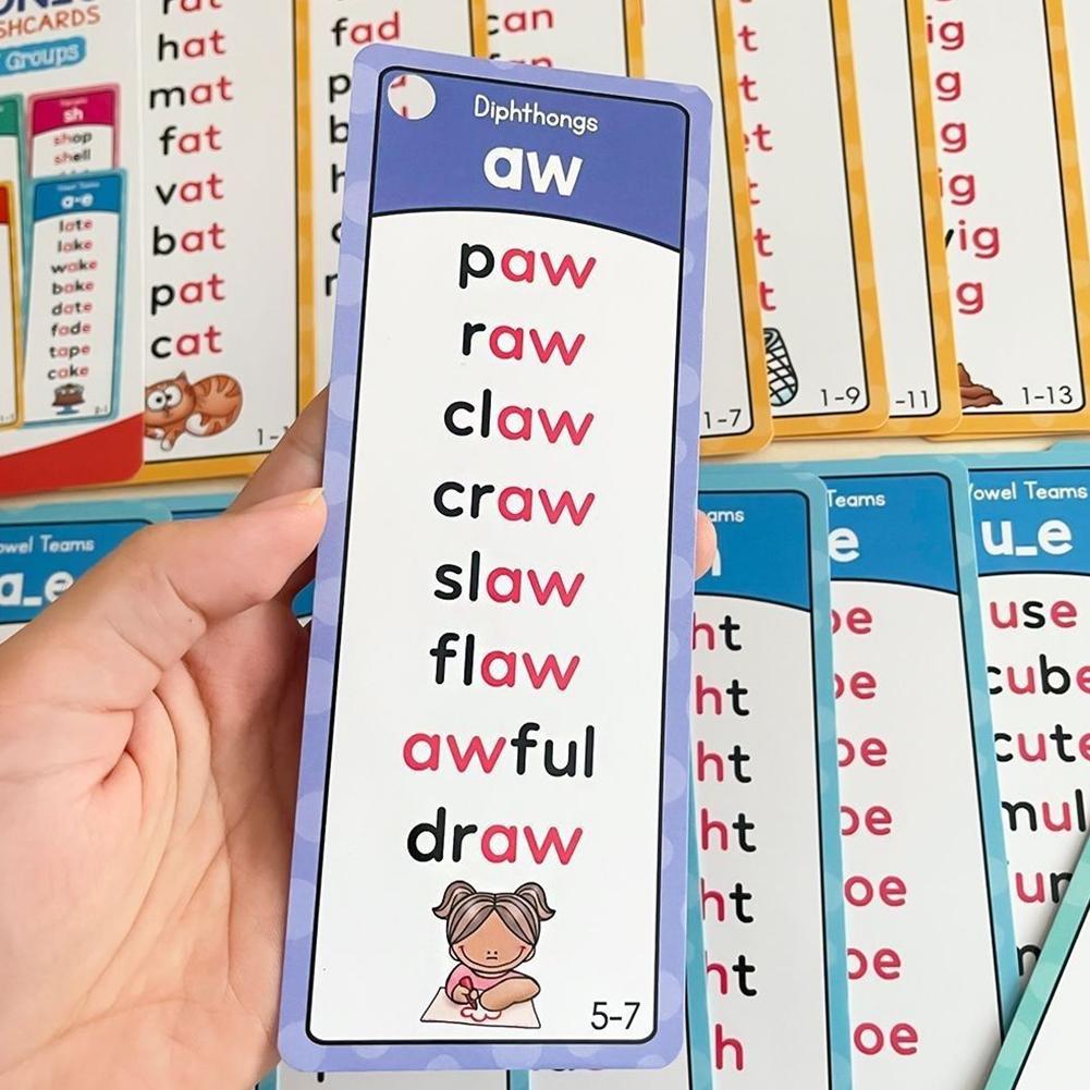 Flash Card Alphabet - 117 Groepen Phonics Flashcards voor kinderen