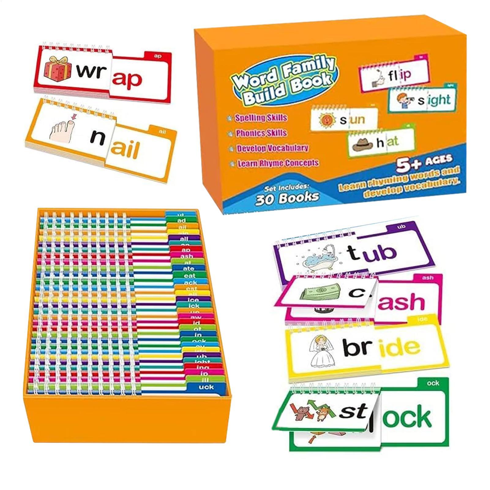 Kids Education Rhymes - Leeskaarten 30 Lees- en rijm-flipbooks Woordfamilie