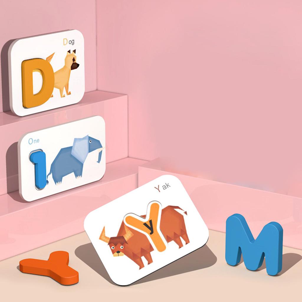 Flash Card Alphabet - Alfabetnummer flitskaarten Montessori vroeg educatief speelgoed