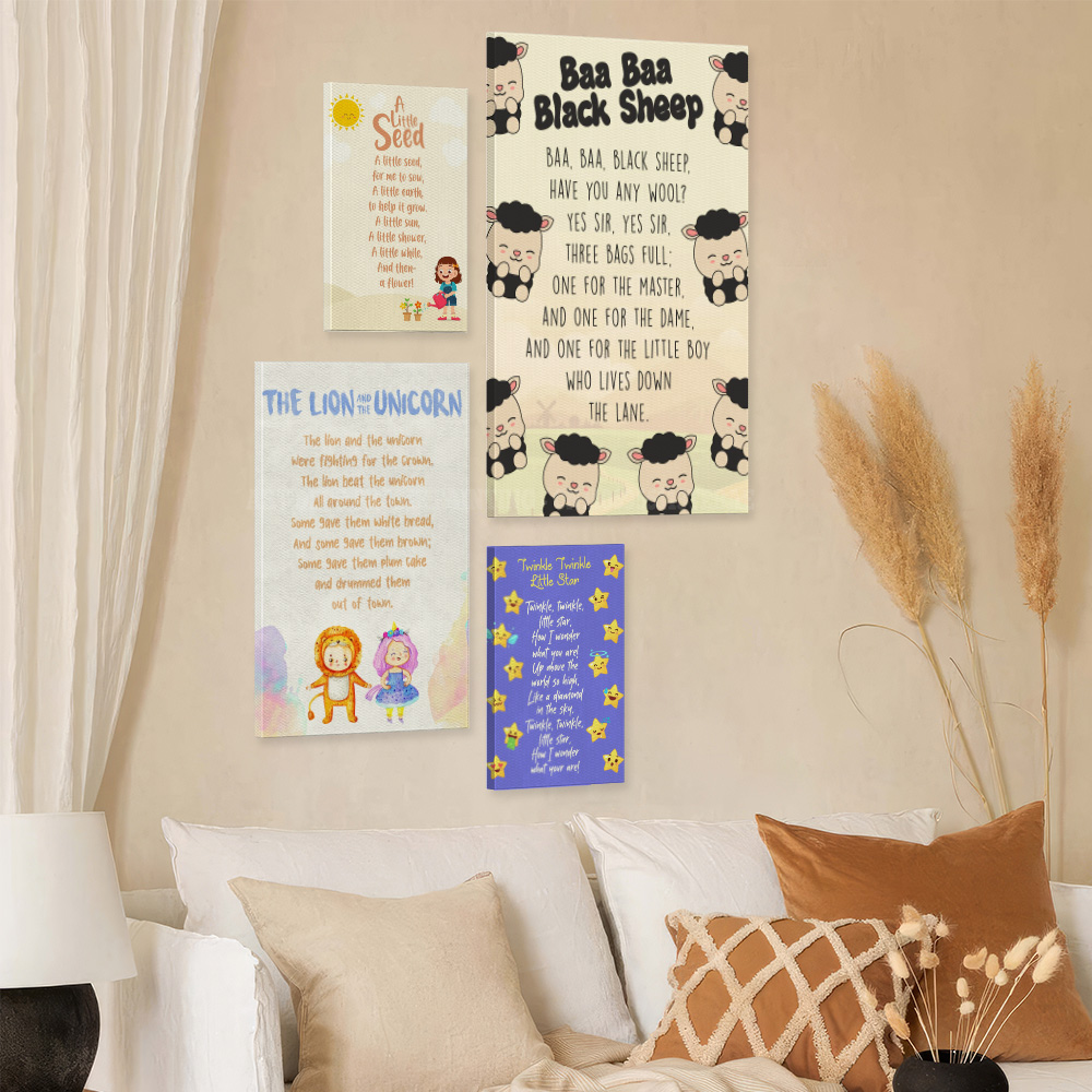 Klassieke kinderliedjes canvas - Kids Education Rhymes recensie en prijs