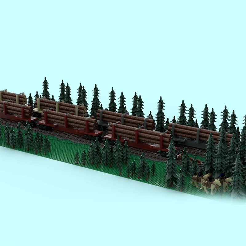 224 stks MOC Skelet Log Trein  - Kids Education Login recensie en prijs