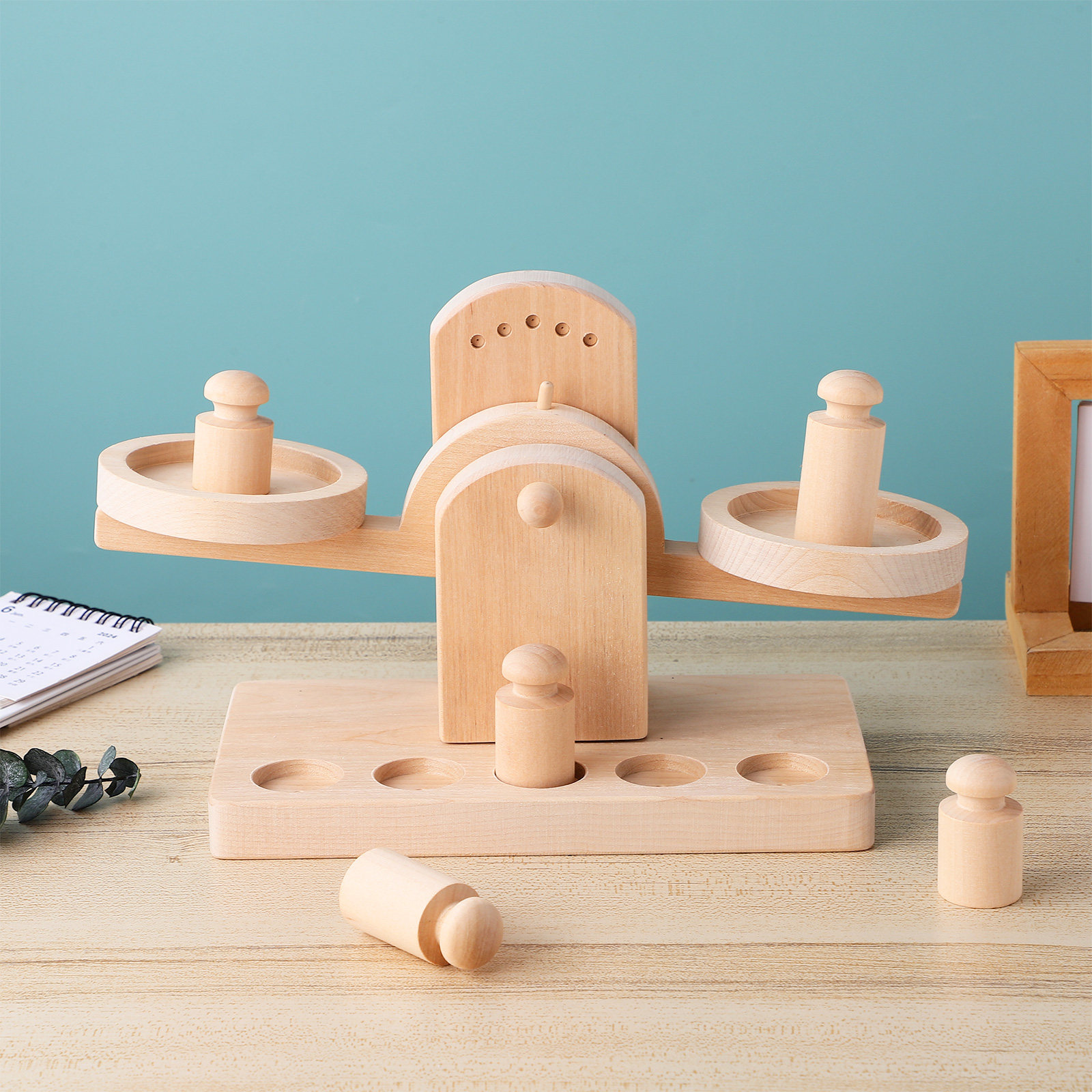 1Set Houten Balansweegschaal C - Kids Education Calculator recensie en prijs