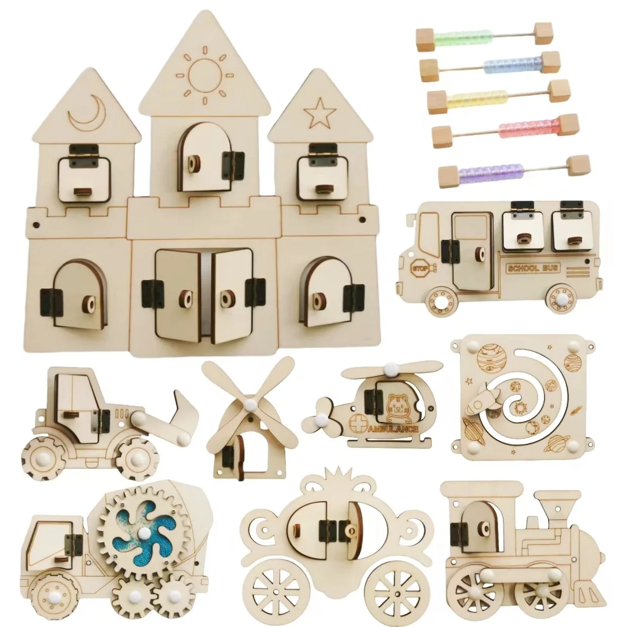 Montessori Drukbord DIY Houten - Kids Education Calculator recensie en prijs